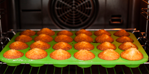 forma de silicone no forno